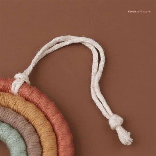 Rainbow Wall Hanging Ornament Handmade Weaving Macrame Home