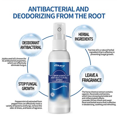 South Moon Shoe and Sock Deodorizing Spray - Cleans, Elimina