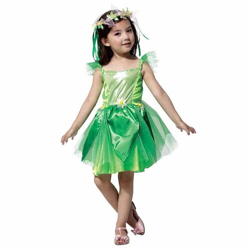 Carnival Halloween Lady Kid Green Tinker Elf Fairy Costume