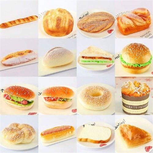 Artificial Bread PU Simulation Soft Triangle Cake Model