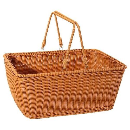 Woven Shopping Basket Picnic Hand-made Vegetable Decorative