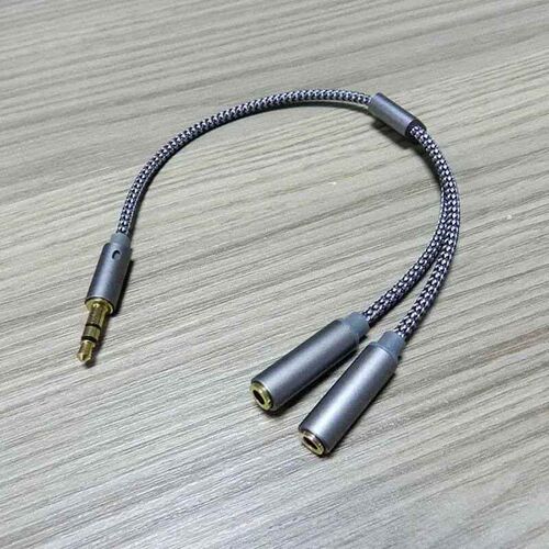 3.5mm Audio Splitter Y Jack 1 Male to 2 Female M/F 3.5mm Ste
