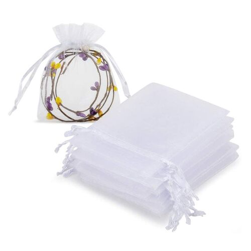 100pcs Small Organza Bags Colorful Mesh Bags Drawstring Pouc