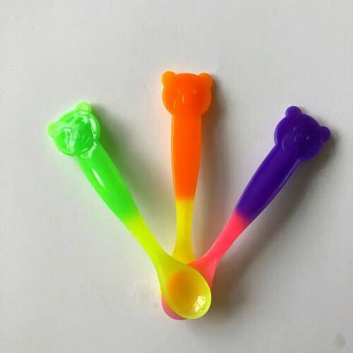 1~4PCS Plastic Spoon Cartoon Plastic Baby Feeding Supplies F