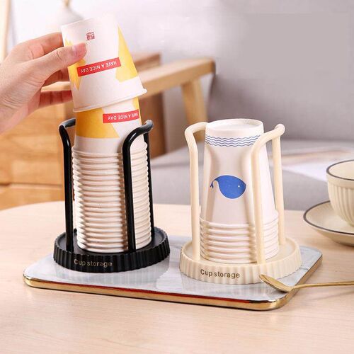 Luxury Home Disposable Cup Dispenser Desktop Cup Rack No-Dri