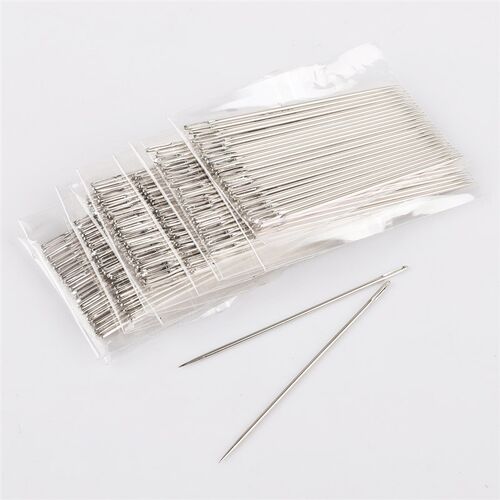 Hot 25Pcs/lot Stainless Steel Large Eye Sewing Needles Sewin