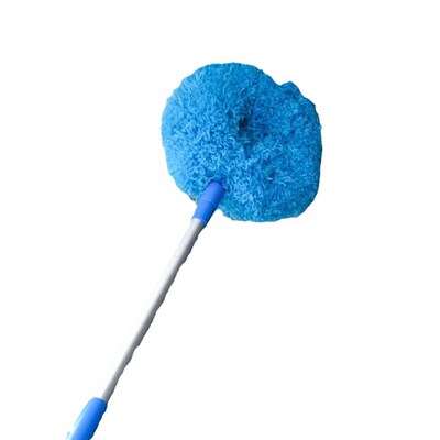 Extended retractable ceiling fan duster, circular dusting