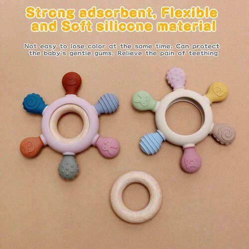 1PC Baby Silicone Teether Rudder Shape Tv Remote Control Tee