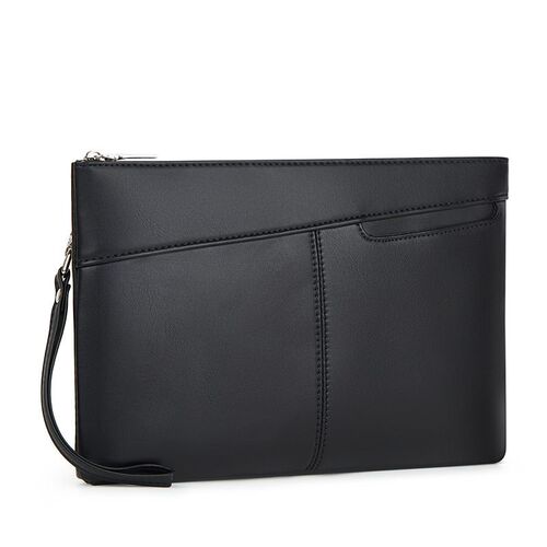 Mens Clutch Bag Pu Leather Hand Grab Bag Soft Surface Water