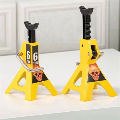 2 Pcs Simulation Metal 6T Jack Repair Stand Height