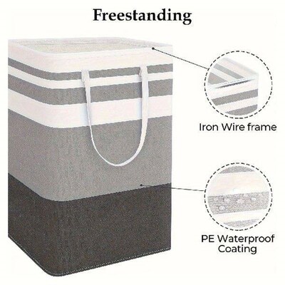75L Large Laundry Hamper with Handles Dirty Laundry Basket