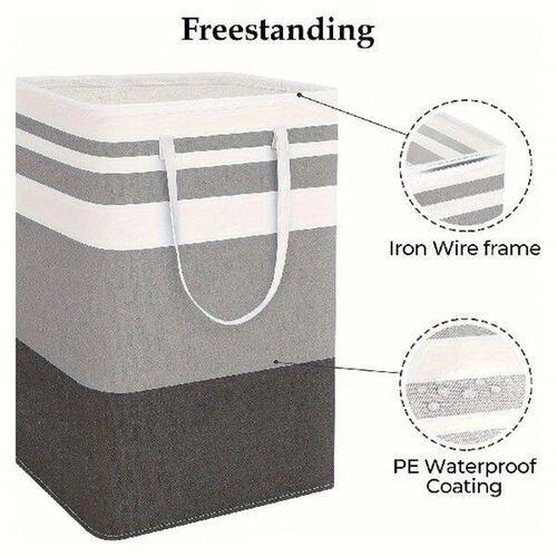 75L Large Laundry Hamper with Handles Dirty Laundry Basket