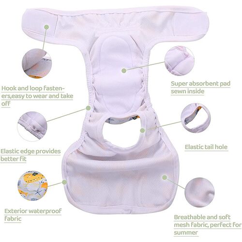 Dog Diapers Female Washable Doggy Diapers Reusable Dog Perio