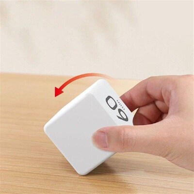 Cube Timer Gravity Sensor Flip Timer Multi-Function Kitchen