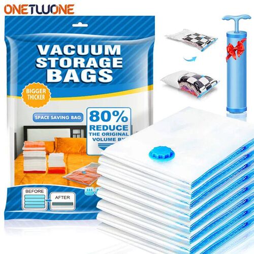 1/5/10pc Vacuum Storage Bag,for Bedding,Pillow,Towel,Clothe