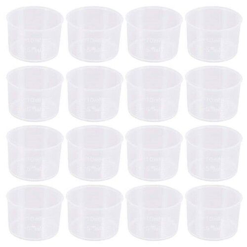 100pcs 10ml Disposable Measuring Cups Thickened Clear