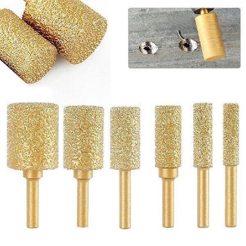 6mm Shank Vacuum Brazed Diamond Burr Head Grinding Rotary