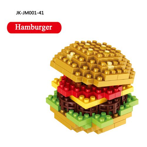 Mini Blocks Moc Fast Food Burger Ice Cream French Fries Diam