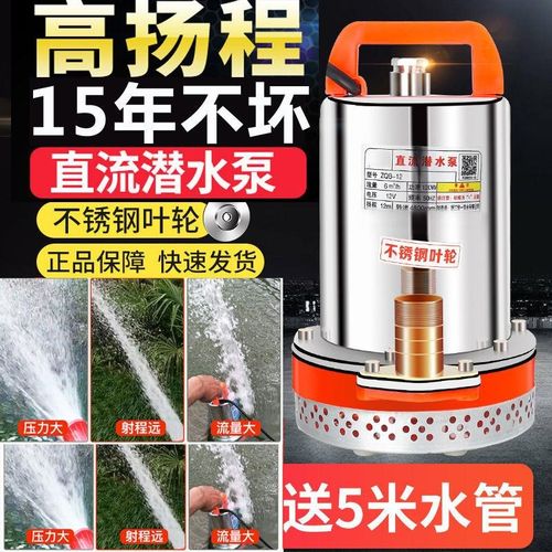 直流潜水泵12V24V48V60V伏家用电瓶车抽水泵小型电动车农用抽水机