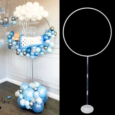 1/2set Round Balloons Stand Holder Plastic Balloon Arch Hoop