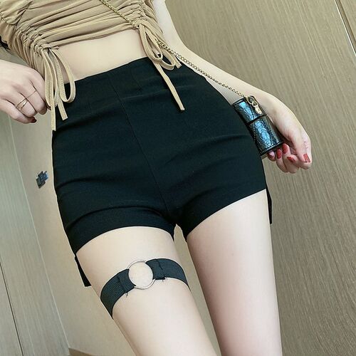 2023 New summer Gothic High Waist Shorts Women Clothing Slim