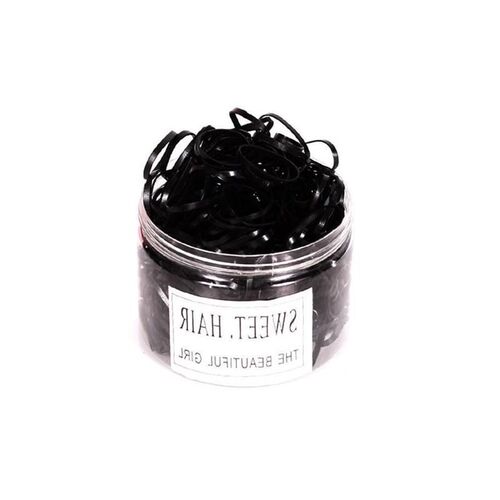 One-time rubber band black high elastic hair bands hair rope