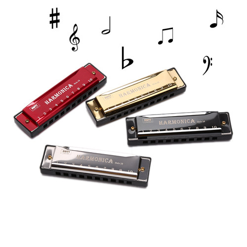 10 Hole Harmonica Mouth Organ Puzzle Musical Instrument Begi
