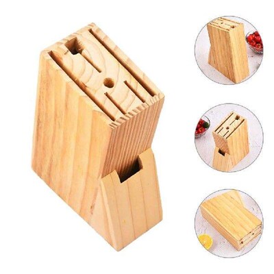 Wooden Knife Holder Stand Serving Utensils Restaurant