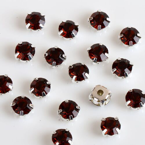 New 3mm 4mm 5mm 7mm 8mm Silver Claws Sew-on Round Rhinestone