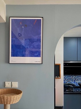 胡安米罗 Miro 蓝 瑞典海报 抽象艺术 旁白VoiceOver 装饰画