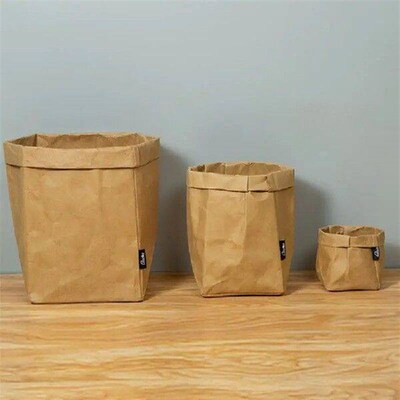 Reusable Succulents Planter Pot Washable Kraft Paper