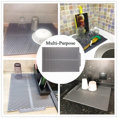 Large Dish Drying Mat Premium Heat Resistant Silicone Tablew