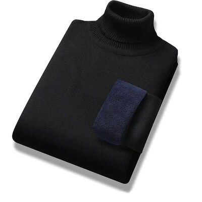 Winter rend Sweaters Mens Solid Long Sleeved Turtleneck Pul