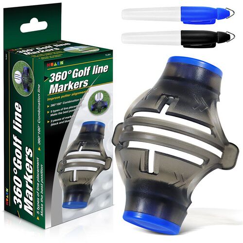 Golf Ball Line Marker Drawing Tool and Marks Pens Set Templa