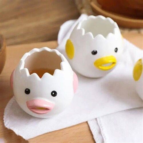 Egg White Separator Cute Chicken Ceramic Egg Yolk Protein