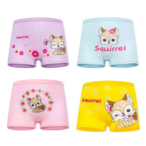 4 Pieces/lot Design Childrens Girls Panties Cotton Soft Pre