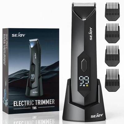 Sejoy T8S Electric Groin Hair Trimmer for Men,Rechargeable B