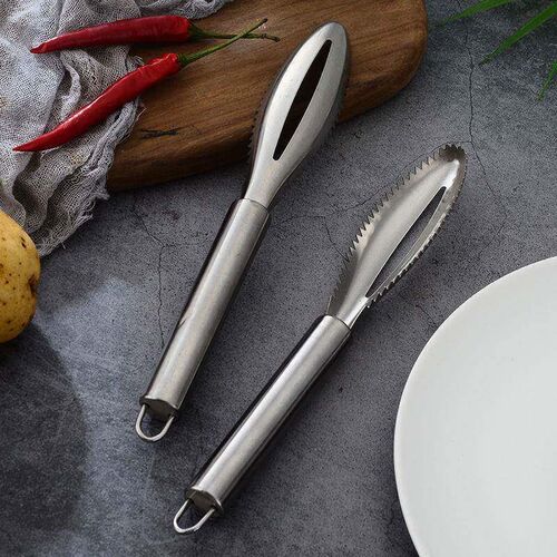 Stainless Steel Fish Scaler, Multi-functional Fish Scale Rem