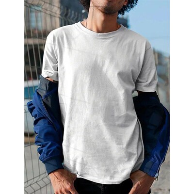180grams Cotton Solid Tshirts Mens Short Sleeve Fashion Bran