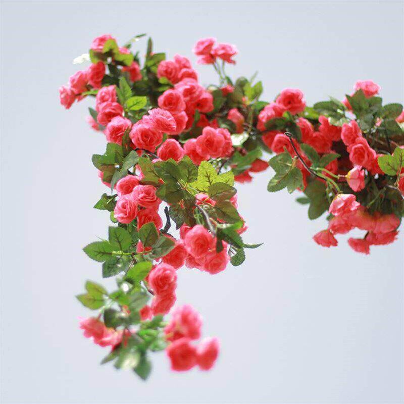 2m Artificial Flowers Rose Ivy Vine Wedding Decoration Real图片