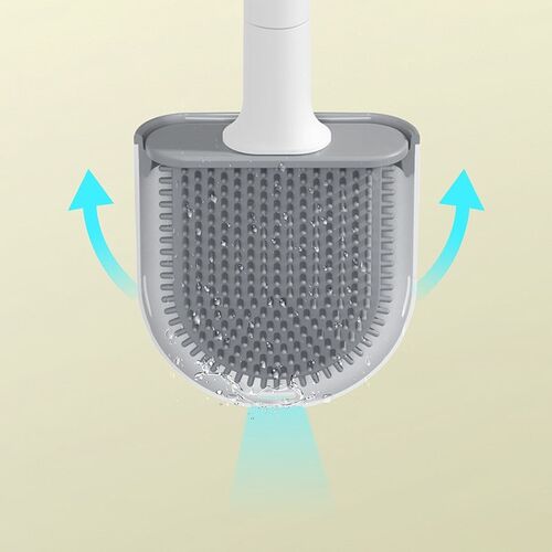 Silicone Toilet Brush Wall-Mounted  Soft Bristles Brushes Se