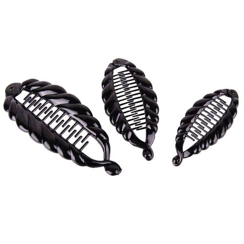 Fish Shaped Hair Clip Claw Simple Color Ponytail Holder for