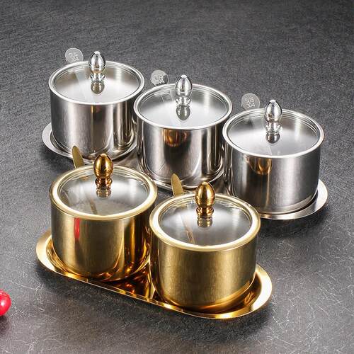 304 Stainless Steel Seasoning Jar Salt Jar Household Kitchen