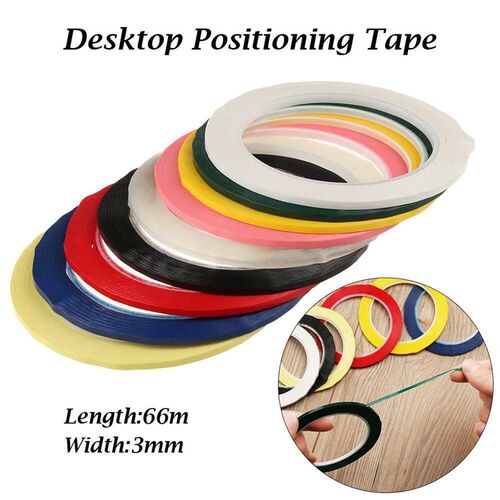 1pcs 3/5/8mm Length 66M 5S Desktop Positioning Tape Marking