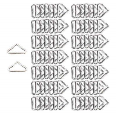 100Pcs 3.8cm Metal Triangular Rings Buckles for Trampoline