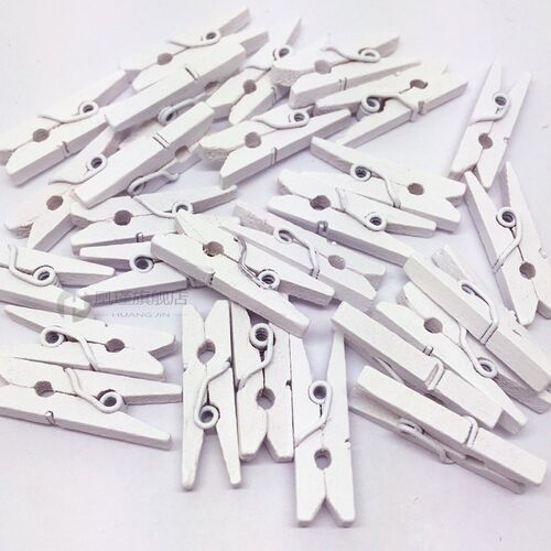 50pcs Mini Wooden Clothes Pegs Natural Wooden Clothes Photo
