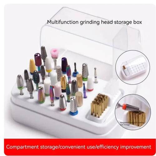 30 Holes Nail Polish Head Organizer Acrylic Portable Organiz