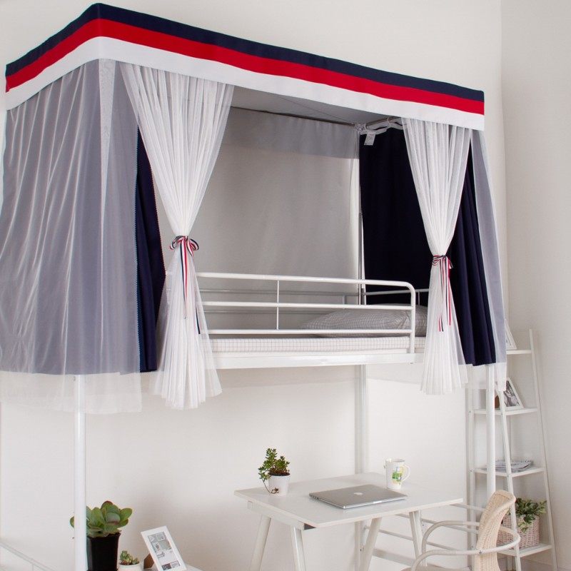 可意新品学生上铺上下铺帘子女宿舍加厚男生蚊帐遮光床帘一体式,床上用品,床幔,淘宝优惠券,粉丝福利购,淘宝优惠卷