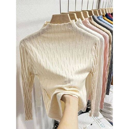 Womens Autumn Winter 2025 High Collar Inner Wear Tops