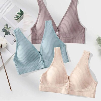 Cotton Maternity Nursing Bras Pregnant Breastfeeding Front B